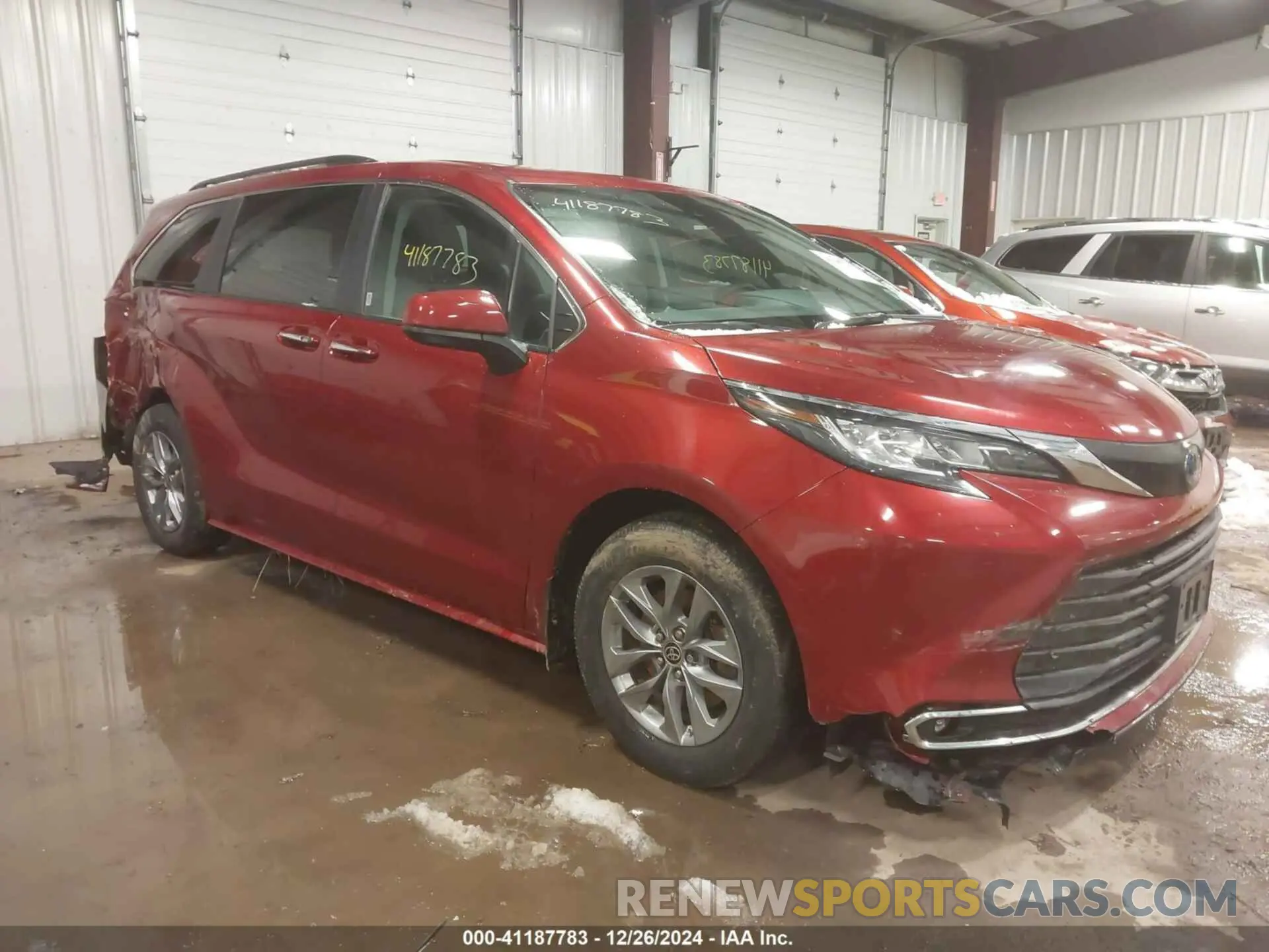 1 fotografías del automóvil dañado 5TDYRKEC7NS092140 TOYOTA SIENNA 2022