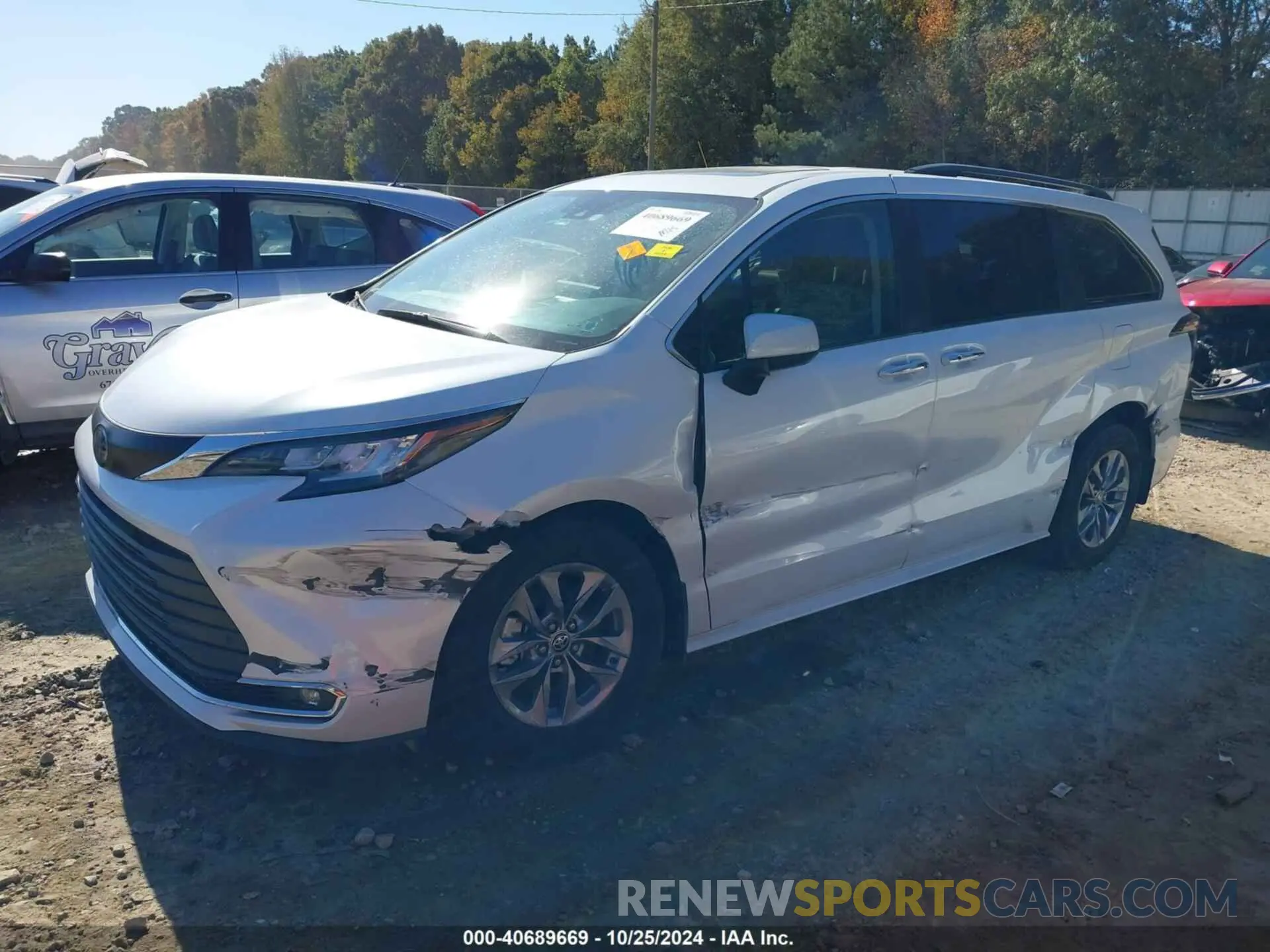 2 fotografías del automóvil dañado 5TDYRKEC7NS119112 TOYOTA SIENNA 2022
