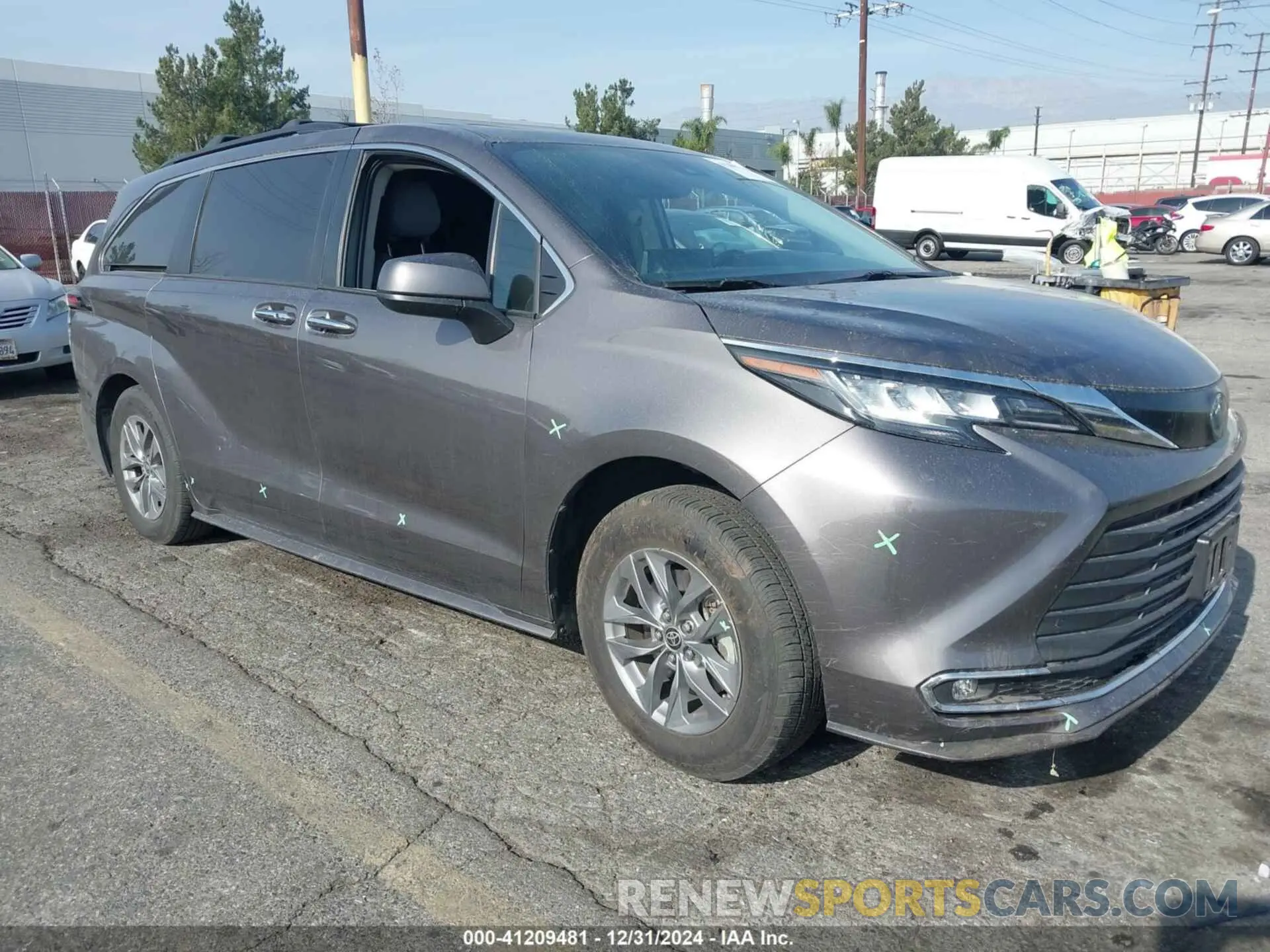 1 fotografías del automóvil dañado 5TDYRKEC8NS107678 TOYOTA SIENNA 2022