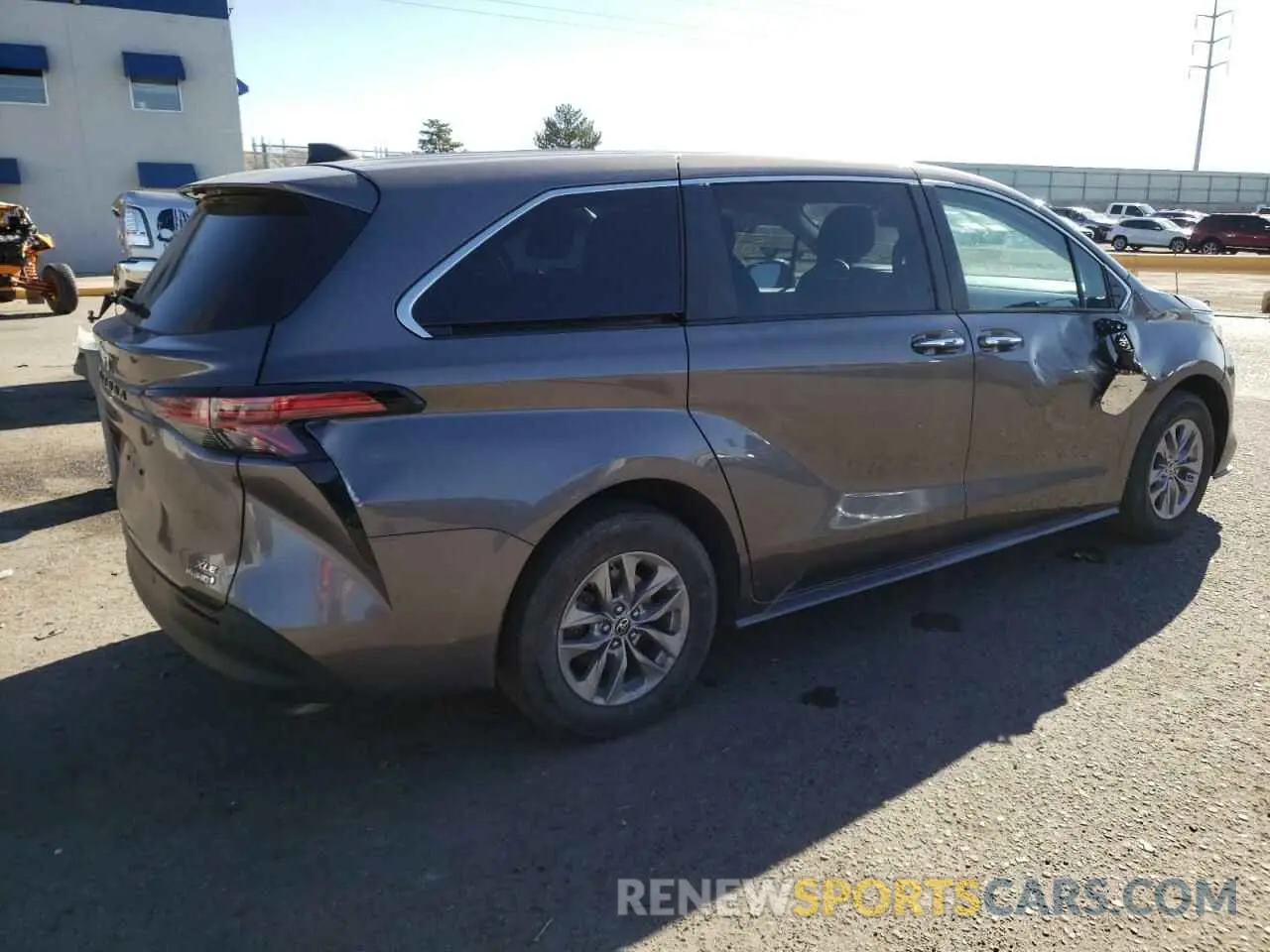 3 fotografías del automóvil dañado 5TDYRKEC9NS093306 TOYOTA SIENNA 2022