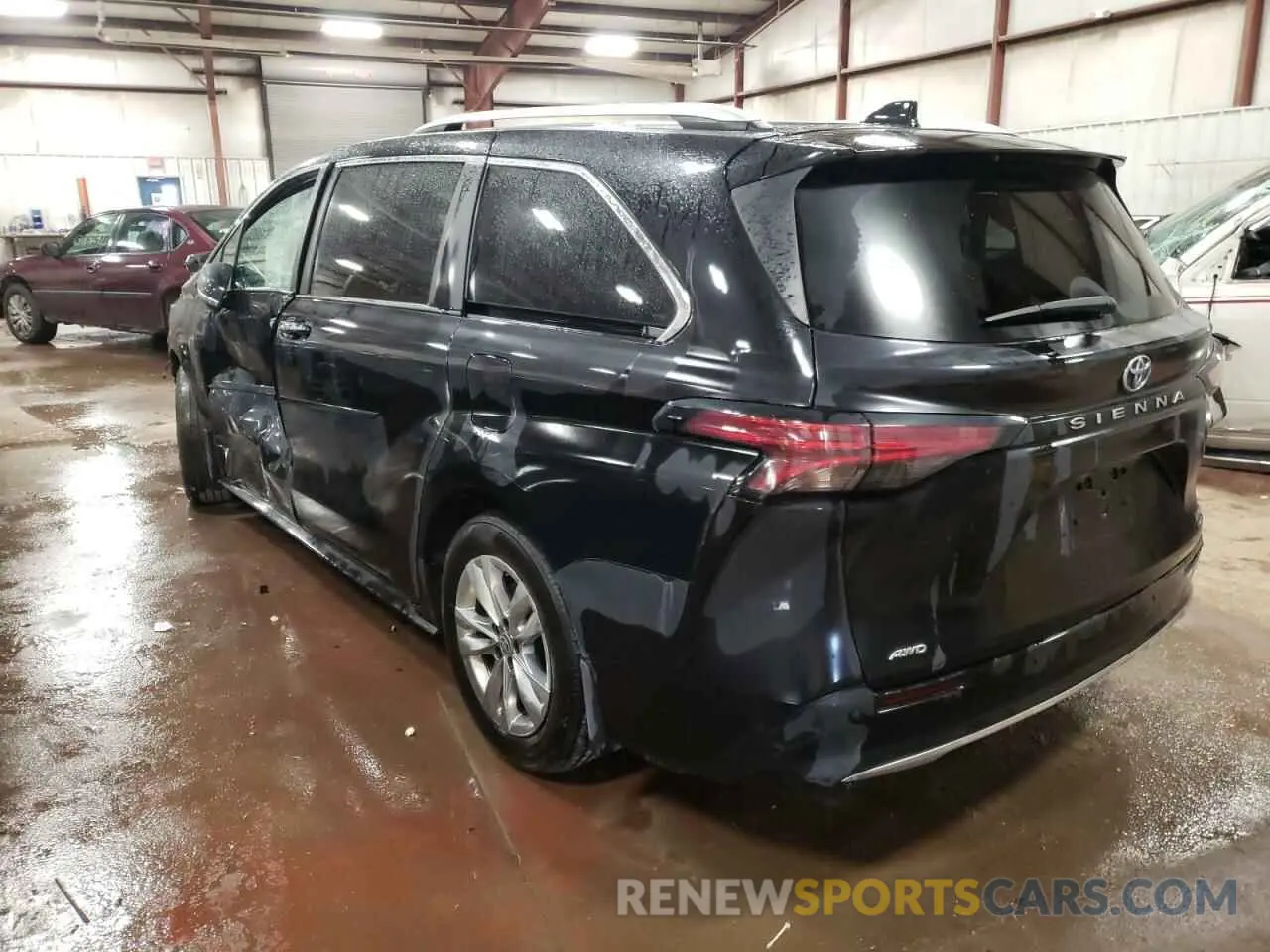 3 fotografías del automóvil dañado 5TDZSKFC1NS059979 TOYOTA SIENNA 2022