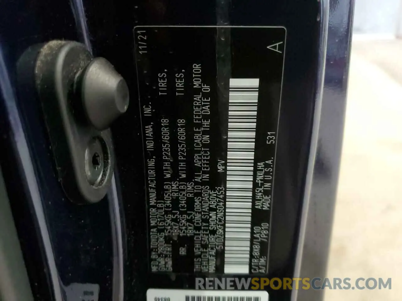 13 fotografías del automóvil dañado 5TDZSKFC2NS047453 TOYOTA SIENNA 2022