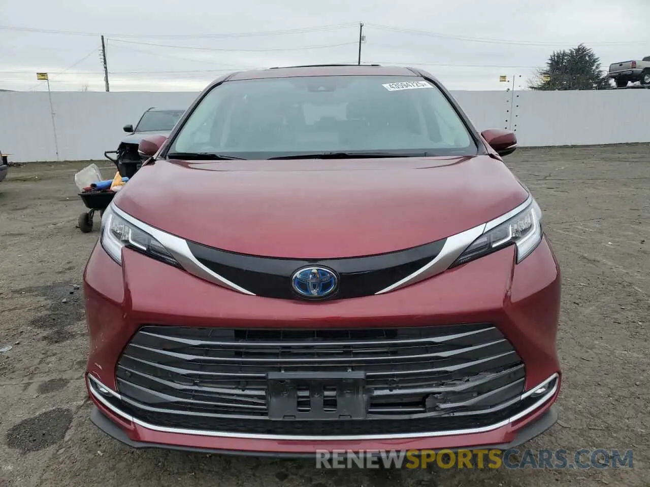 5 fotografías del automóvil dañado 5TDZSKFC8NS054715 TOYOTA SIENNA 2022
