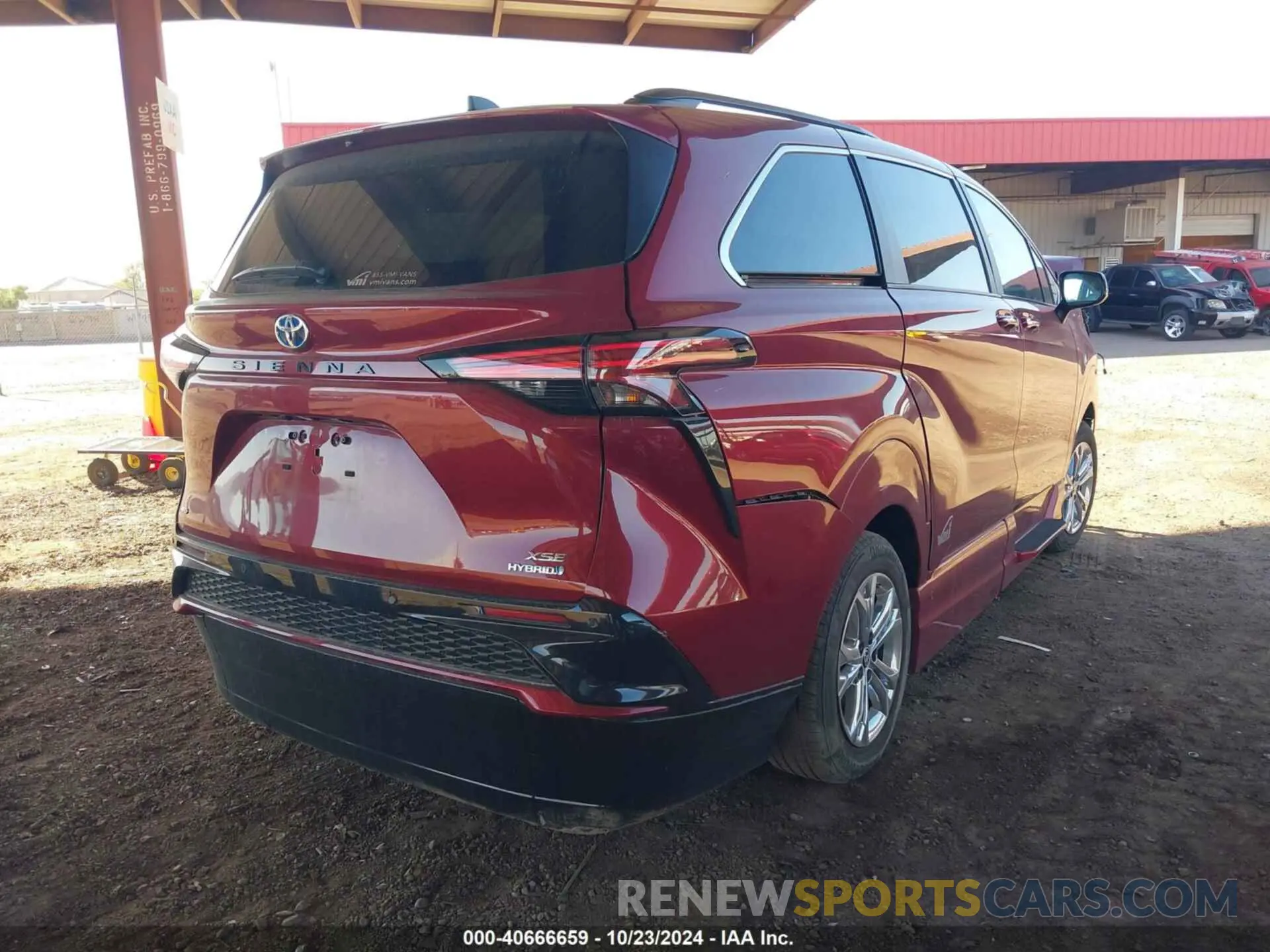 4 fotografías del automóvil dañado 5TDDSKFC0PS074440 TOYOTA SIENNA 2023