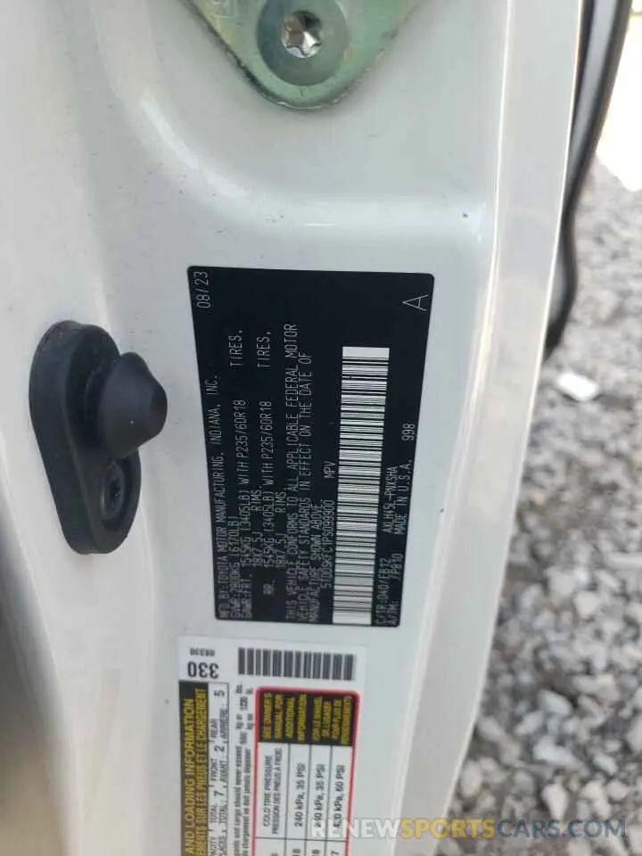 14 fotografías del automóvil dañado 5TDDSKFC1PS099900 TOYOTA SIENNA 2023