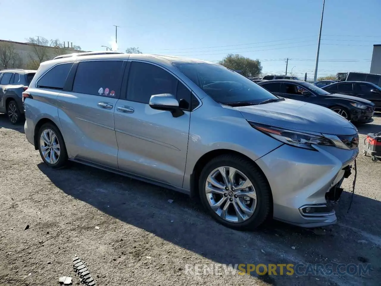 4 fotografías del automóvil dañado 5TDERKEC6PS159753 TOYOTA SIENNA 2023