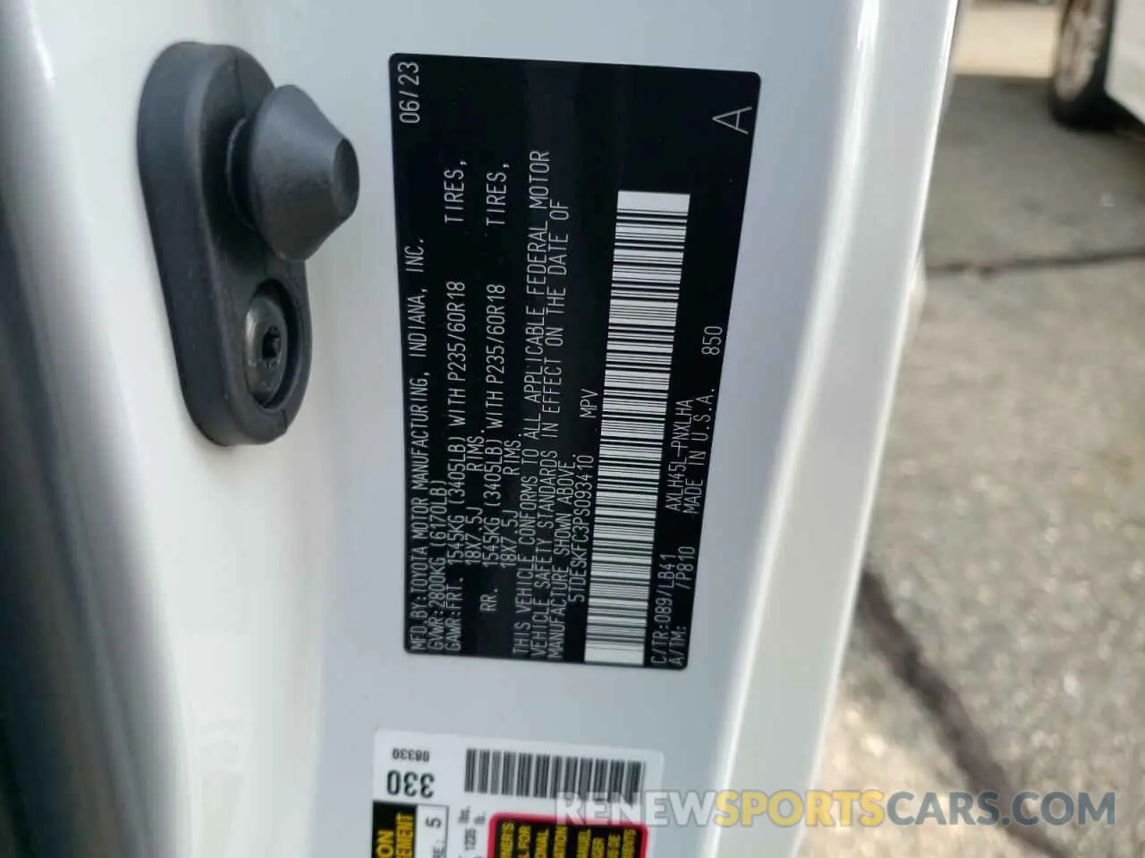 14 fotografías del automóvil dañado 5TDESKFC3PS093410 TOYOTA SIENNA 2023