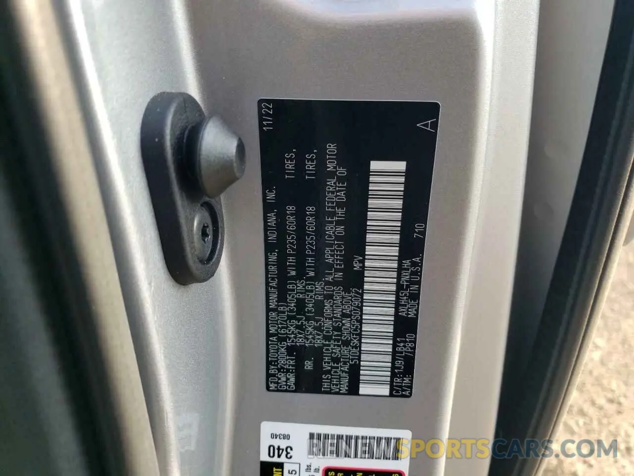 13 fotografías del automóvil dañado 5TDESKFC5PS079072 TOYOTA SIENNA 2023