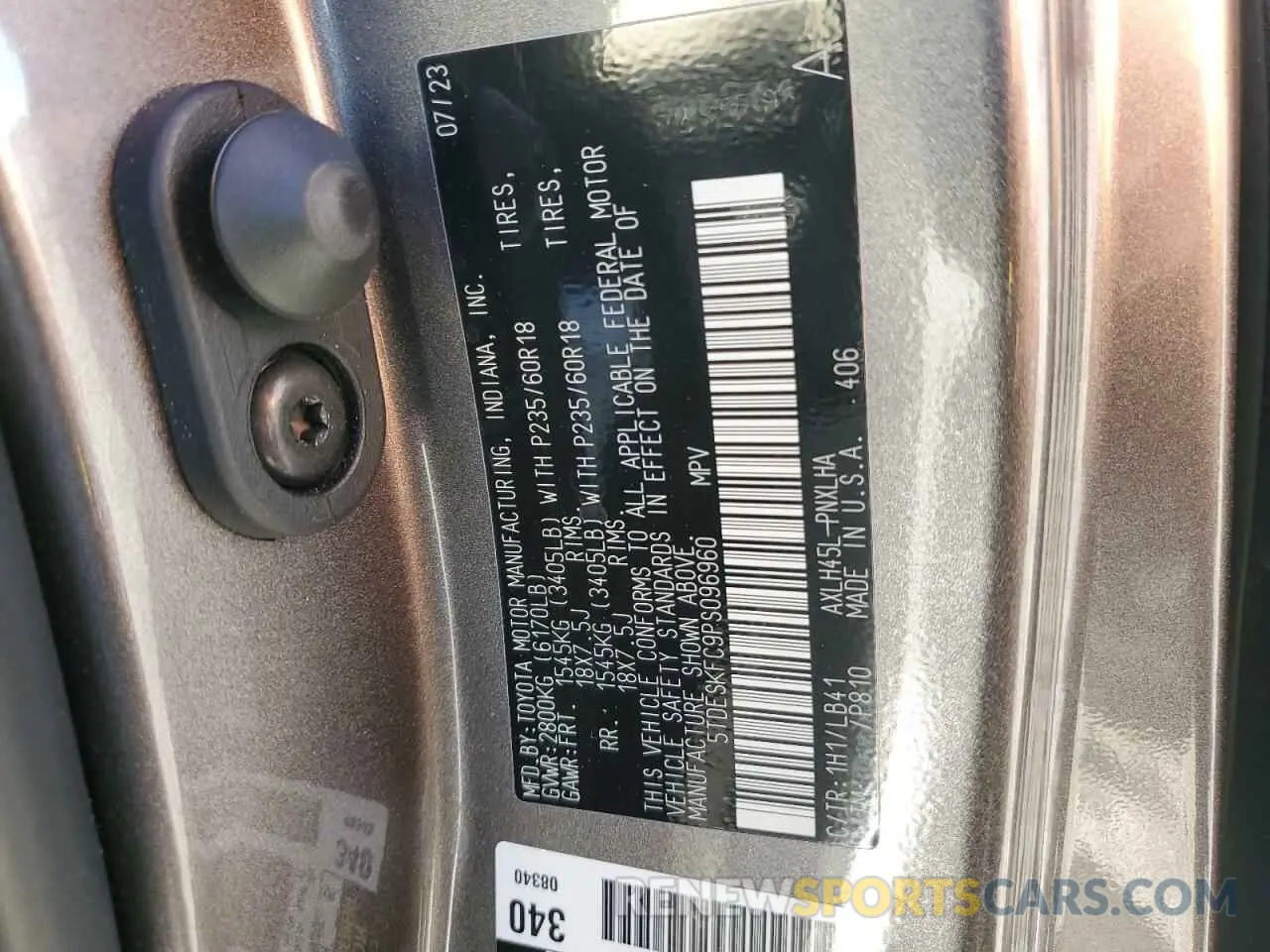 13 fotografías del automóvil dañado 5TDESKFC9PS096960 TOYOTA SIENNA 2023