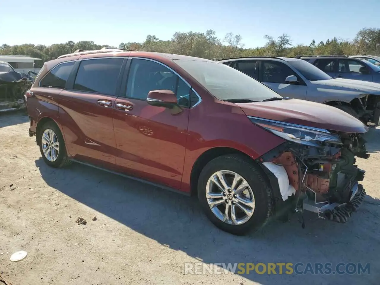 4 fotografías del automóvil dañado 5TDESKFCXPS092738 TOYOTA SIENNA 2023