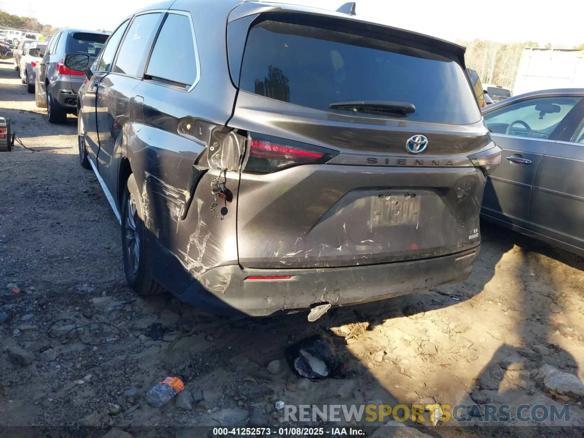 6 fotografías del automóvil dañado 5TDKRKEC1PS173224 TOYOTA SIENNA 2023