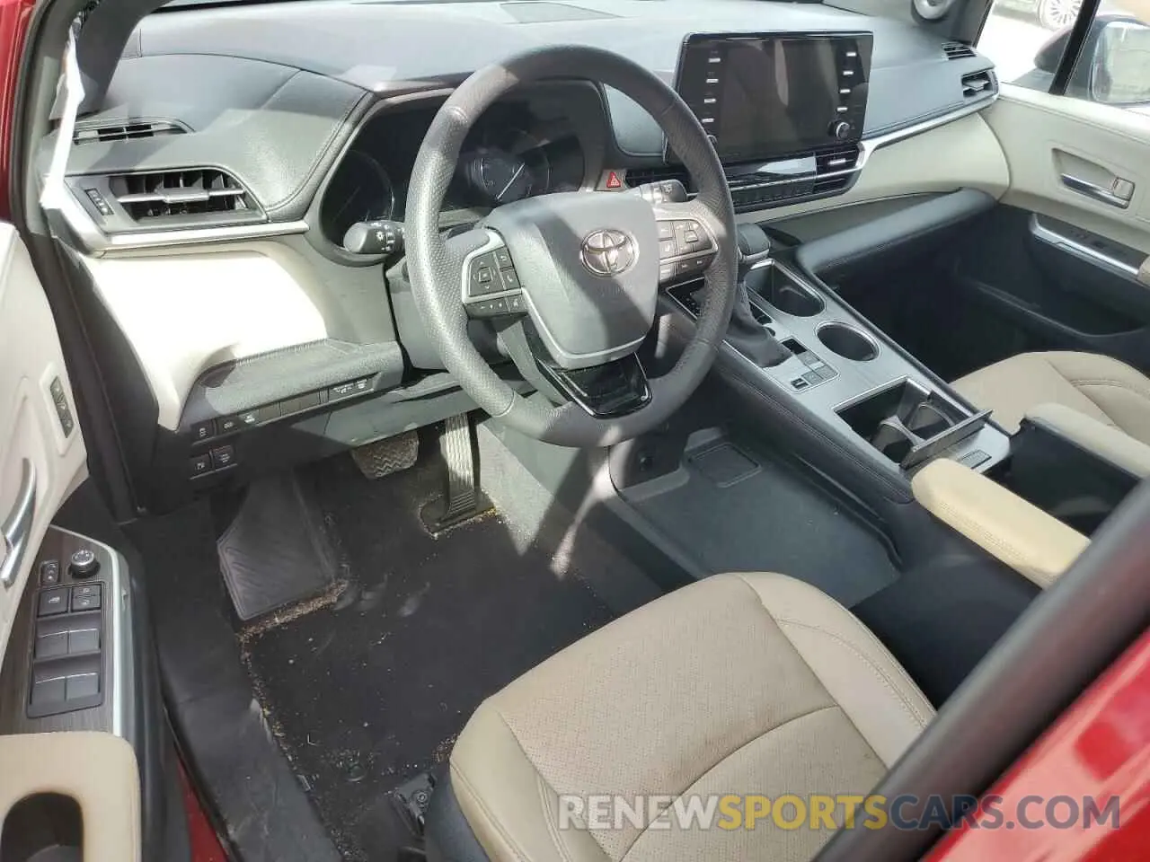 8 fotografías del automóvil dañado 5TDZRKEC1PS169592 TOYOTA SIENNA 2023
