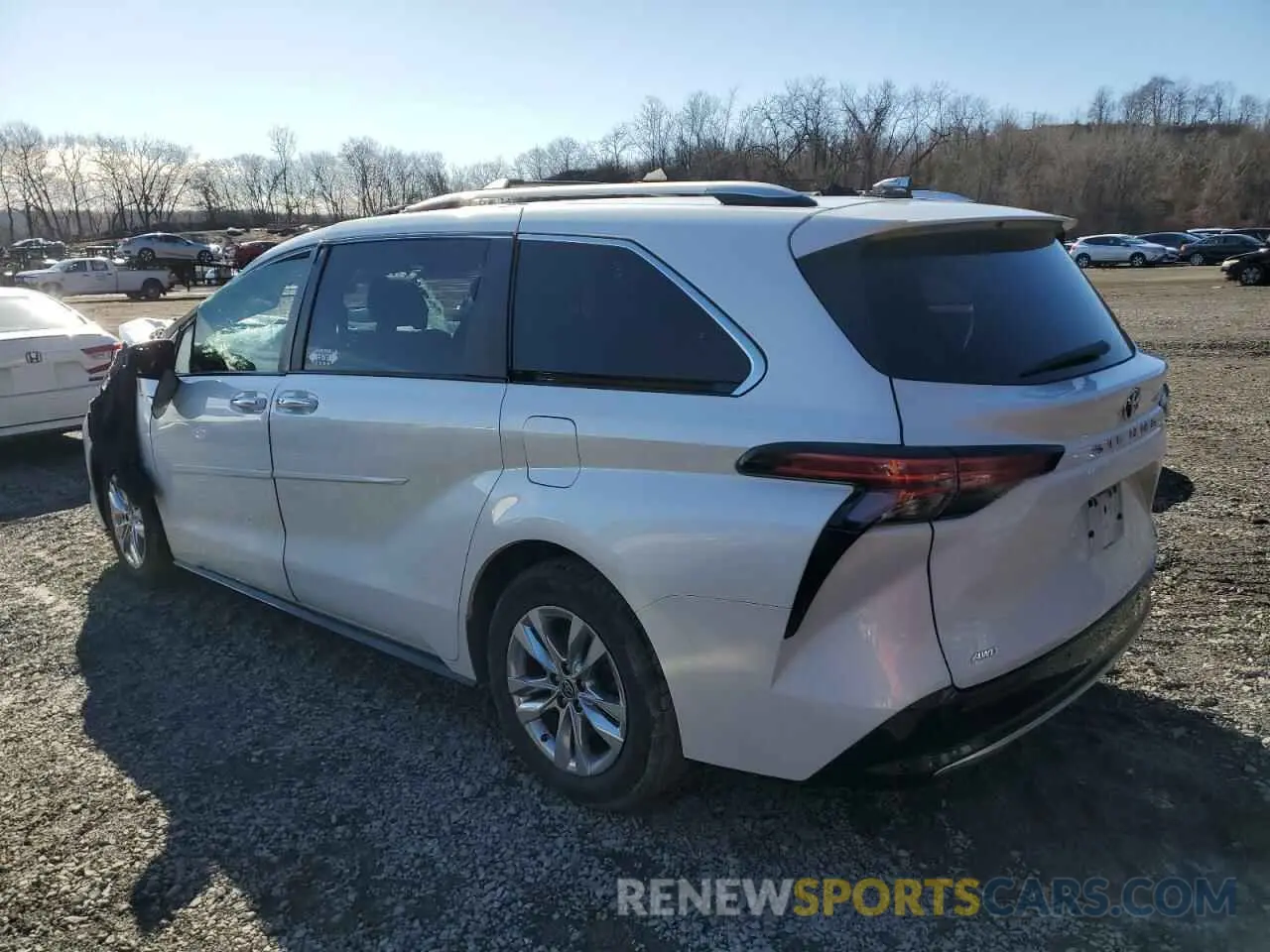 2 fotografías del automóvil dañado 5TDZSKFC6PS080376 TOYOTA SIENNA 2023