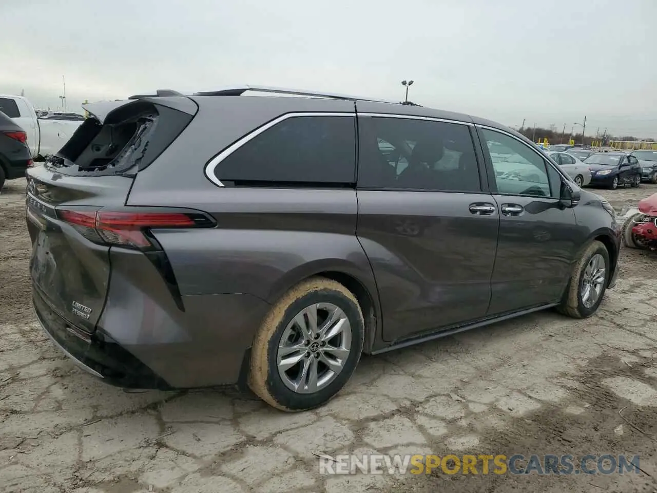 3 fotografías del automóvil dañado 5TDZSKFCXPS095334 TOYOTA SIENNA 2023