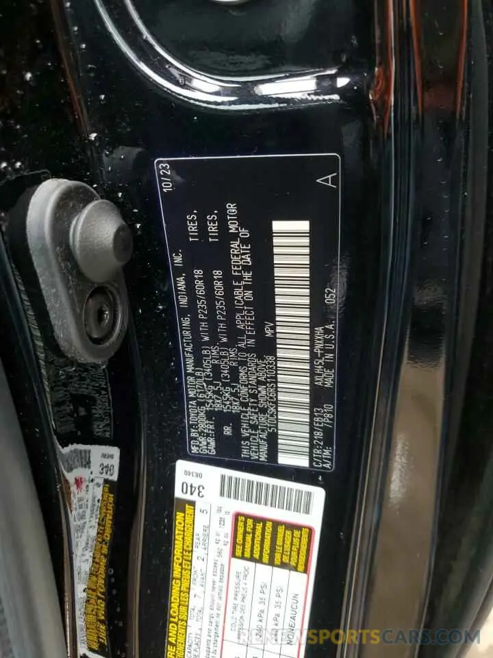 13 fotografías del automóvil dañado 5TDCSKFC6RS110338 TOYOTA SIENNA 2024