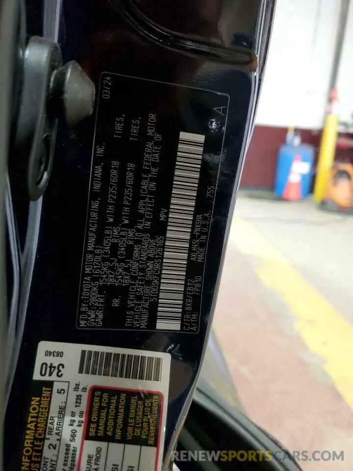 13 fotografías del automóvil dañado 5TDDSKFC9RS126165 TOYOTA SIENNA 2024