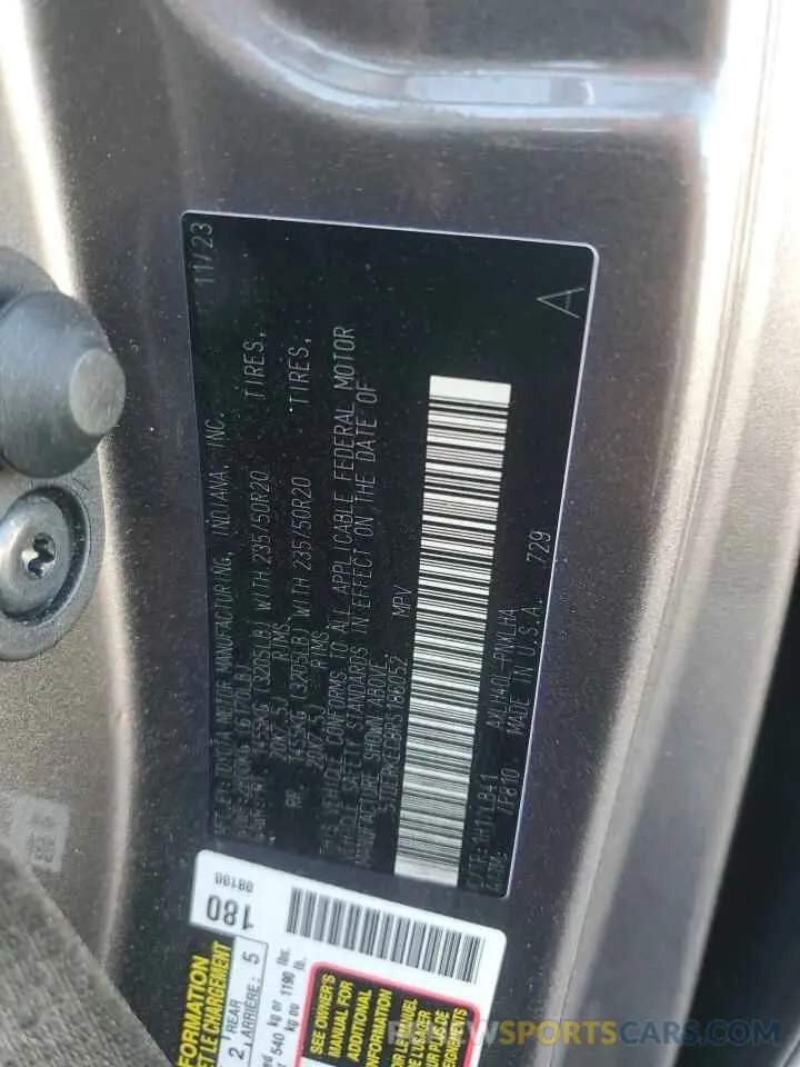 13 fotografías del automóvil dañado 5TDERKEC8RS186052 TOYOTA SIENNA 2024