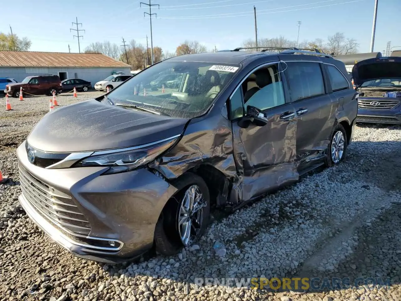 1 fotografías del automóvil dañado 5TDESKFC6RS149262 TOYOTA SIENNA 2024