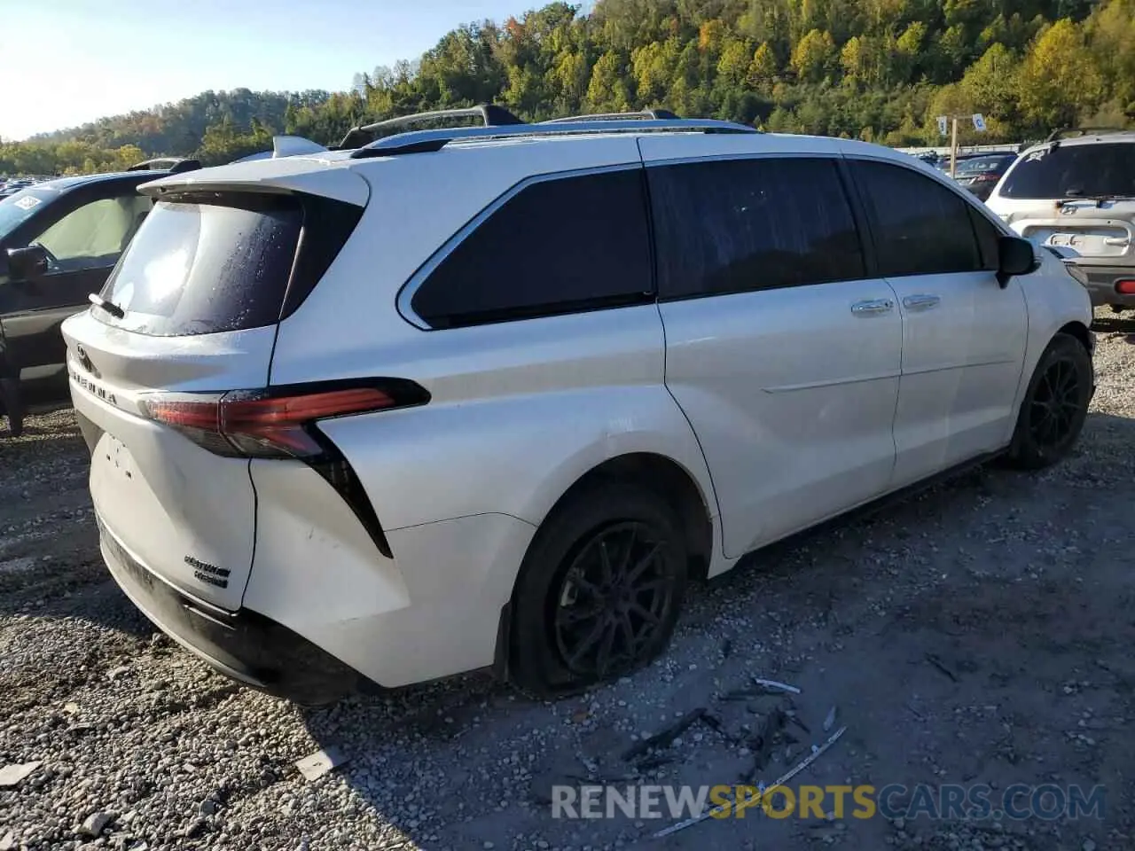 3 fotografías del automóvil dañado 5TDESKFCXRS113056 TOYOTA SIENNA 2024
