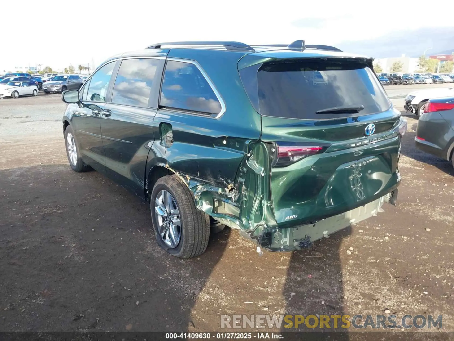 3 fotografías del automóvil dañado 5TDJSKFC7RS135935 TOYOTA SIENNA 2024