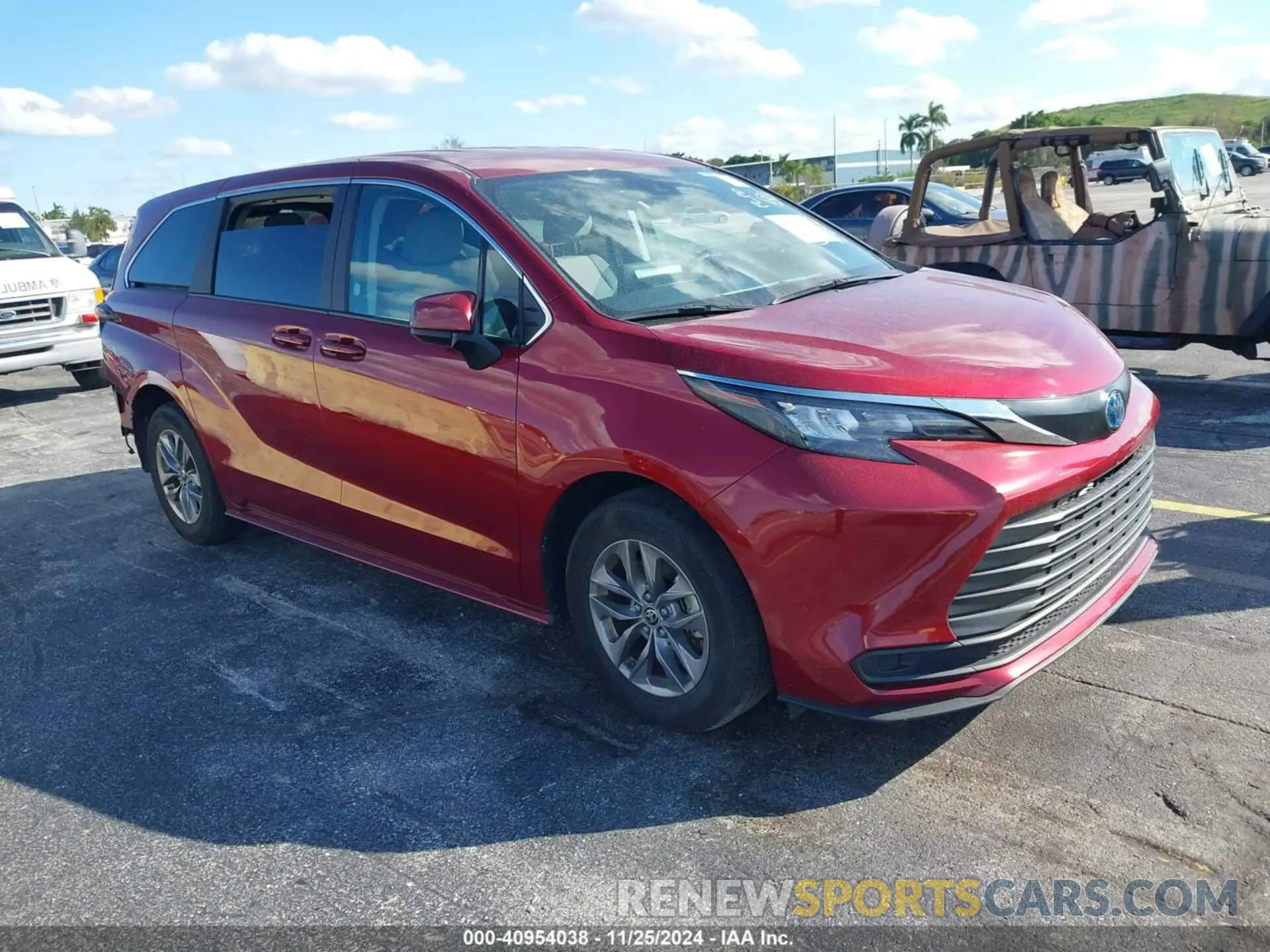 1 fotografías del automóvil dañado 5TDKRKEC0RS188803 TOYOTA SIENNA 2024