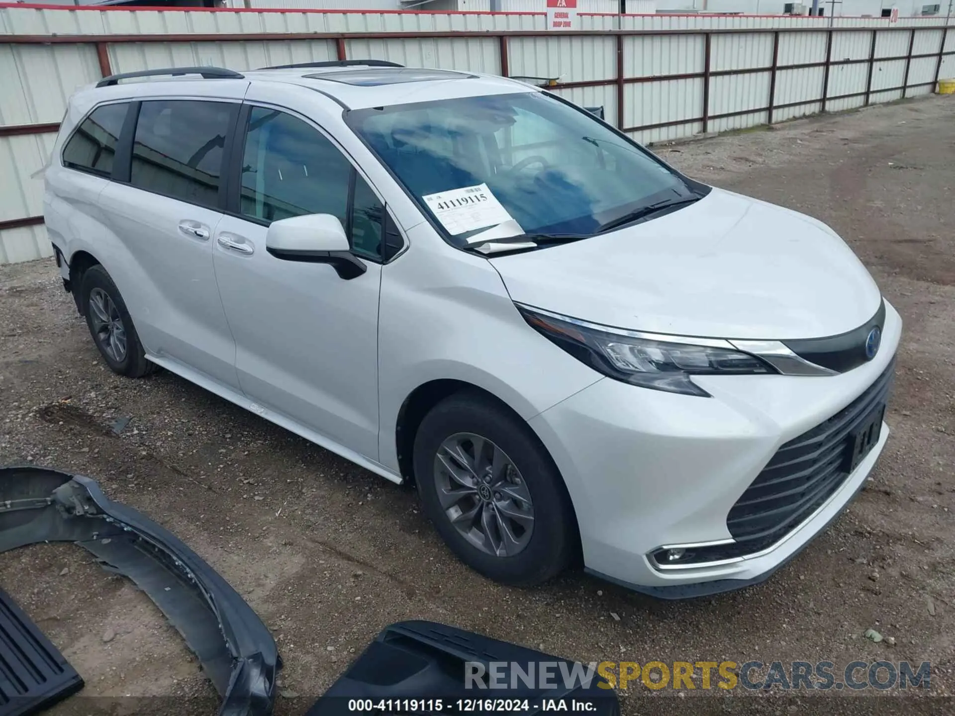 1 fotografías del automóvil dañado 5TDYRKEC4RS187762 TOYOTA SIENNA 2024