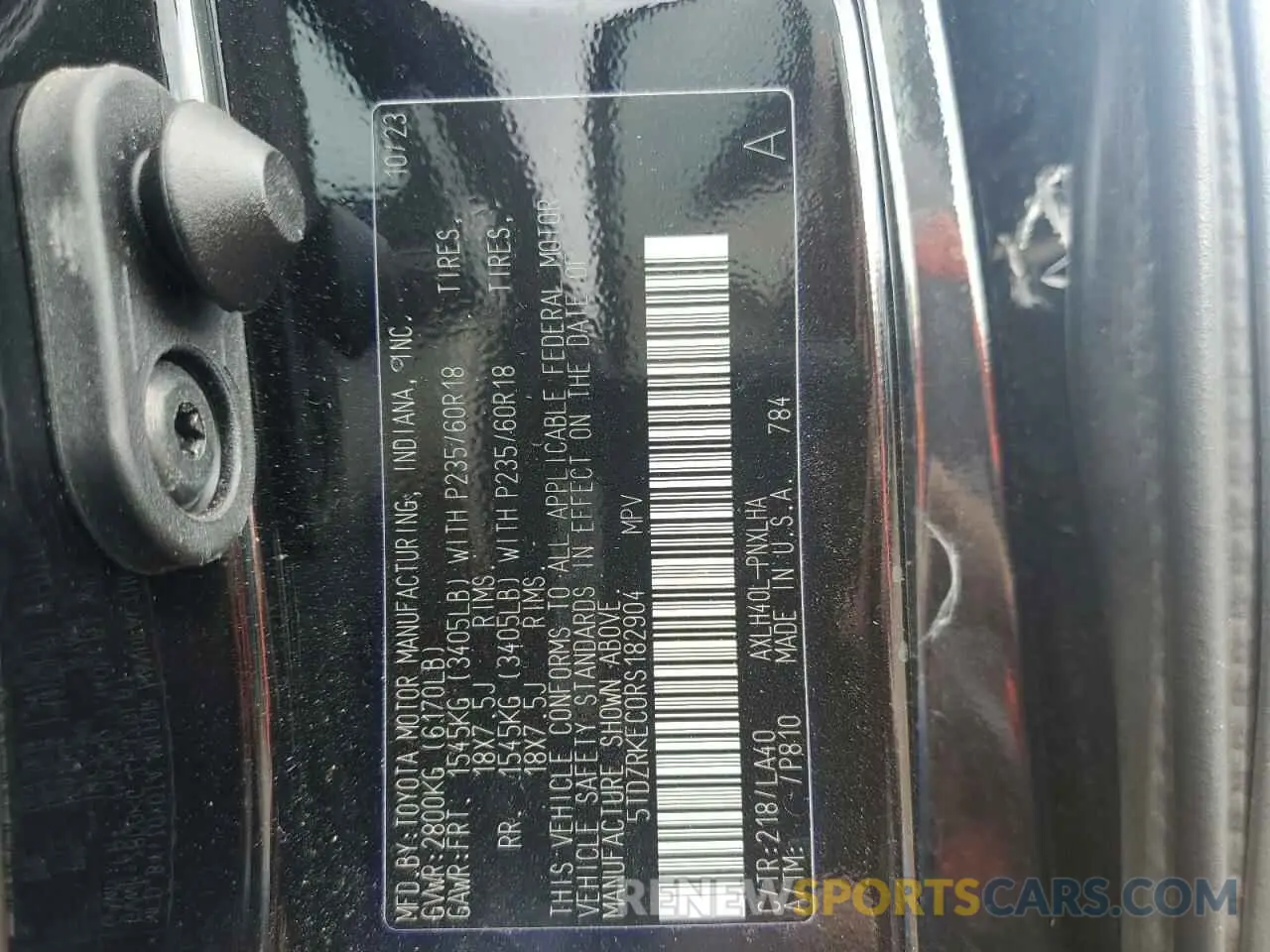 14 fotografías del automóvil dañado 5TDZRKEC0RS182904 TOYOTA SIENNA 2024