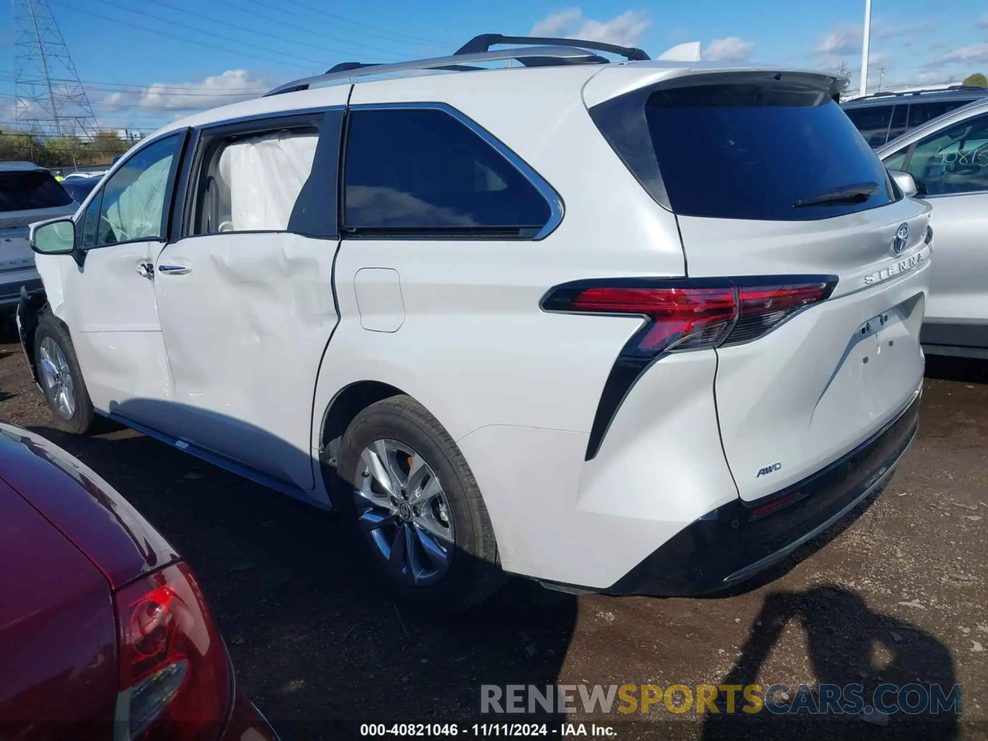 3 fotografías del automóvil dañado 5TDZSKFC0RS152806 TOYOTA SIENNA 2024