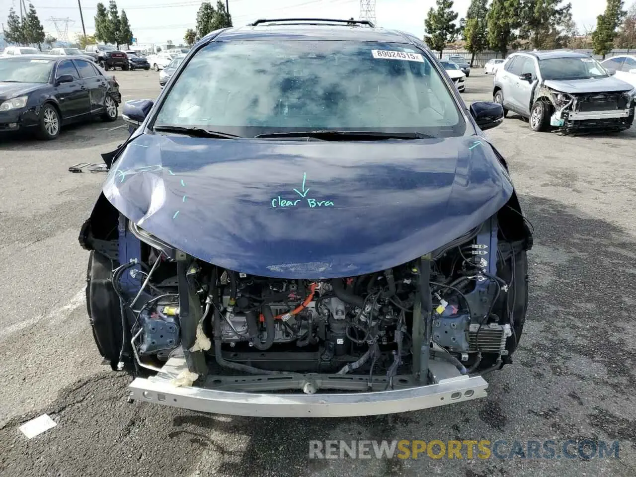 5 fotografías del automóvil dañado 5TDZSKFC2RS109116 TOYOTA SIENNA 2024