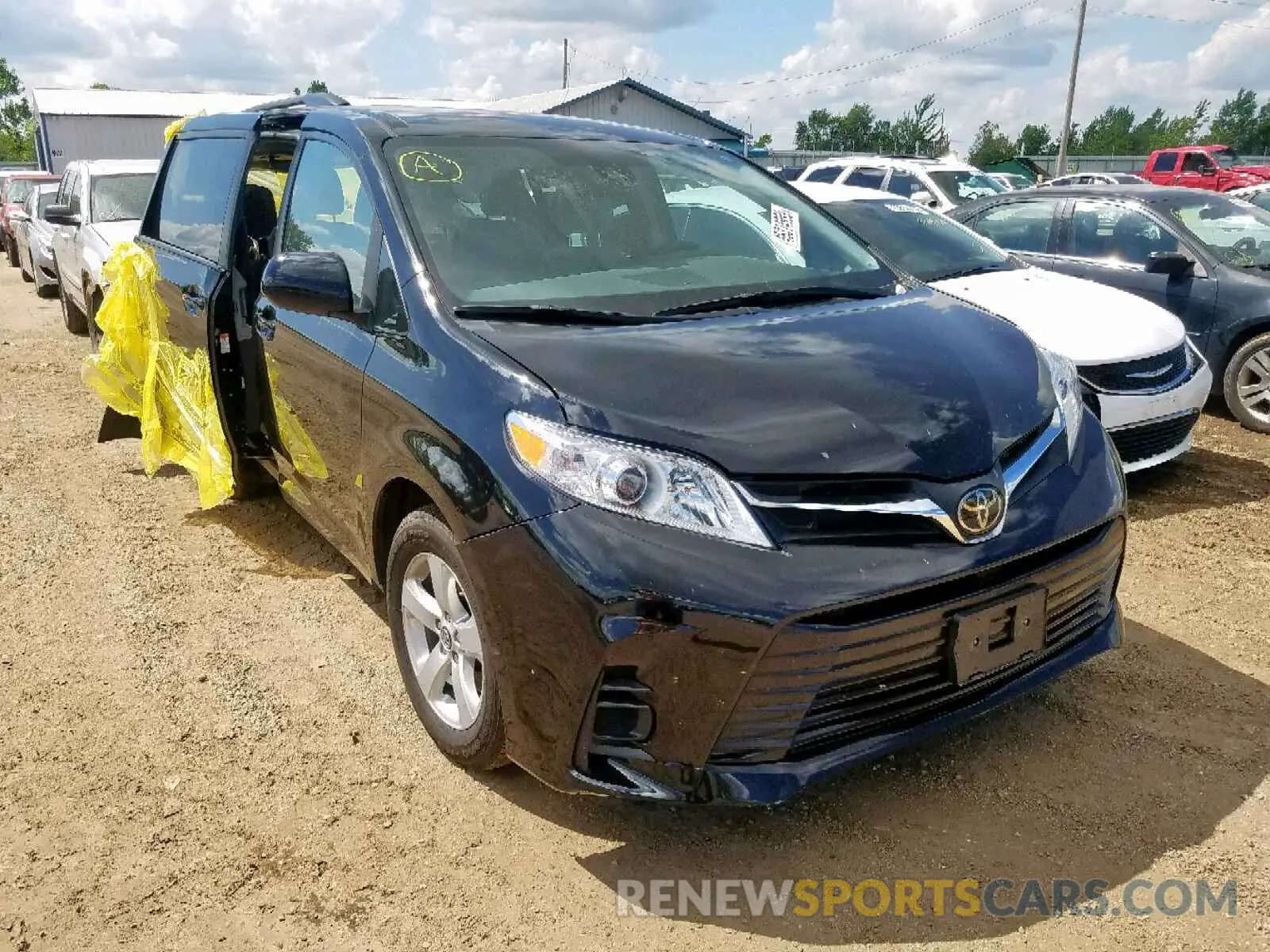 1 fotografías del automóvil dañado 5TDKZ3DC2KS971652 TOYOTA SIENNA LE 2019