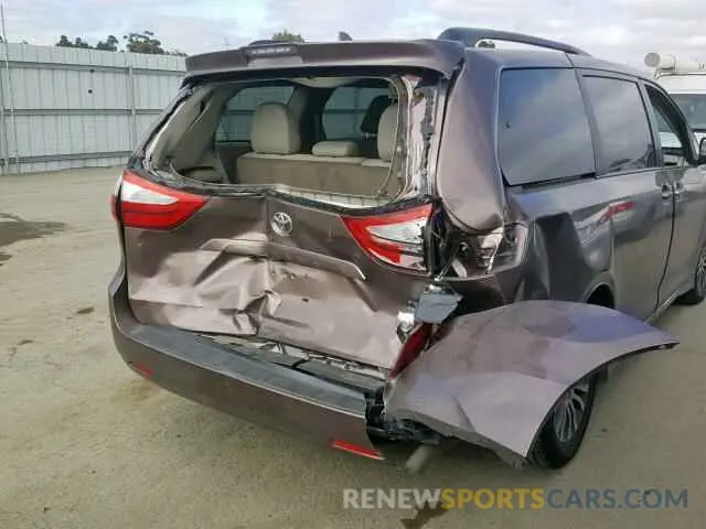 9 fotografías del automóvil dañado 5TDYZ3DC1KS978361 TOYOTA SIENNA LIM 2019