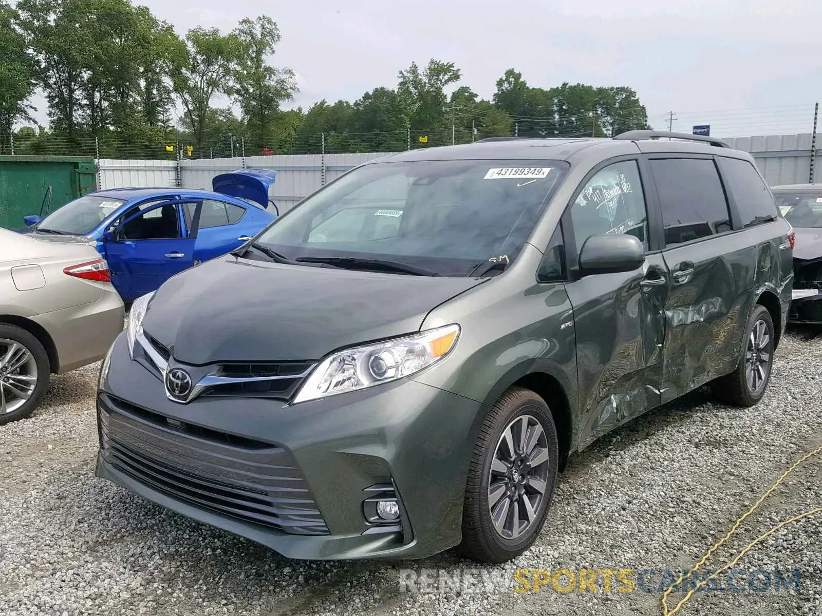 2 fotografías del automóvil dañado 5TDDZ3DC9LS230179 TOYOTA SIENNA LIM 2020