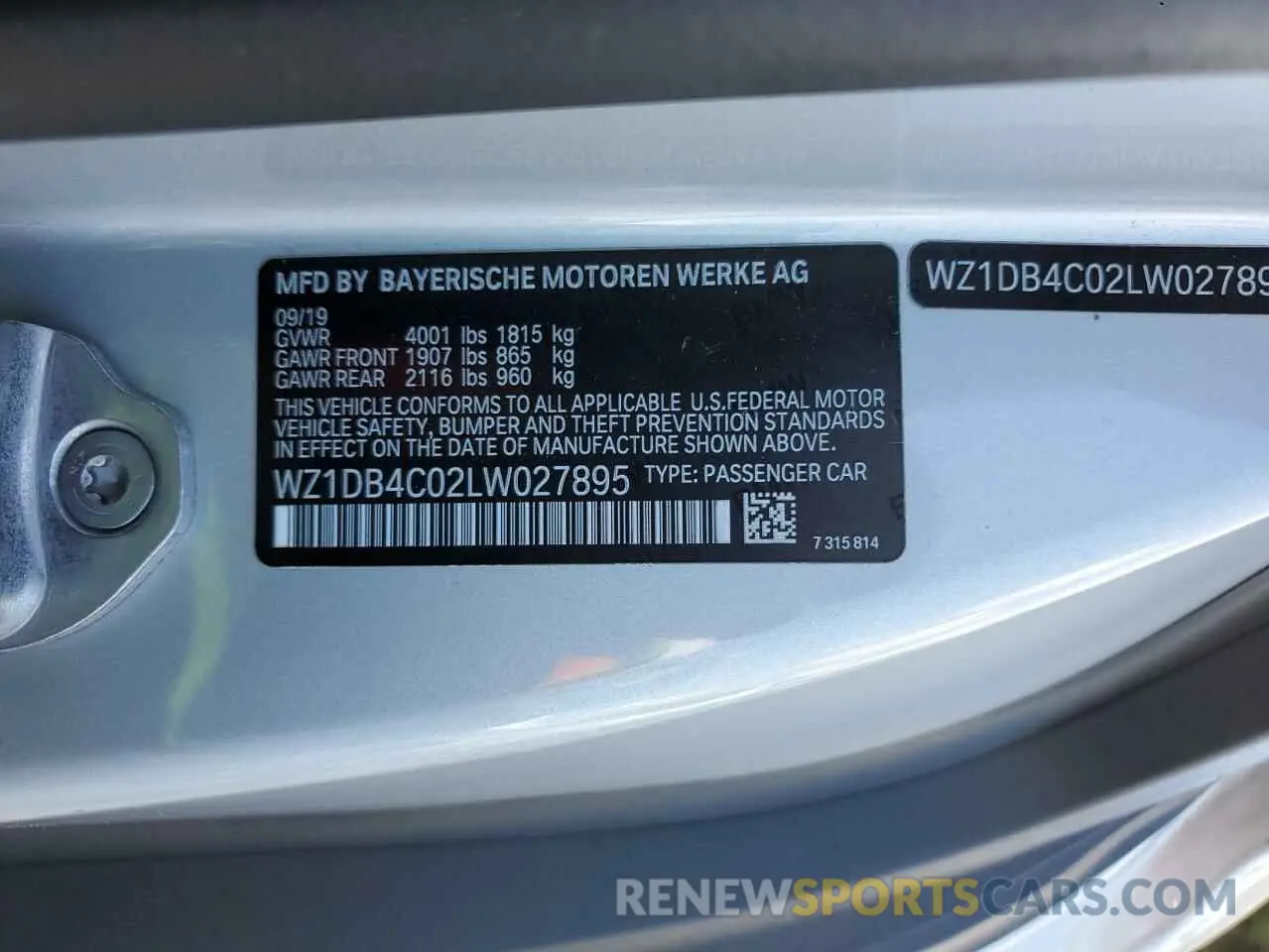 13 fotografías del automóvil dañado WZ1DB4C02LW027895 TOYOTA SUPRA 2020