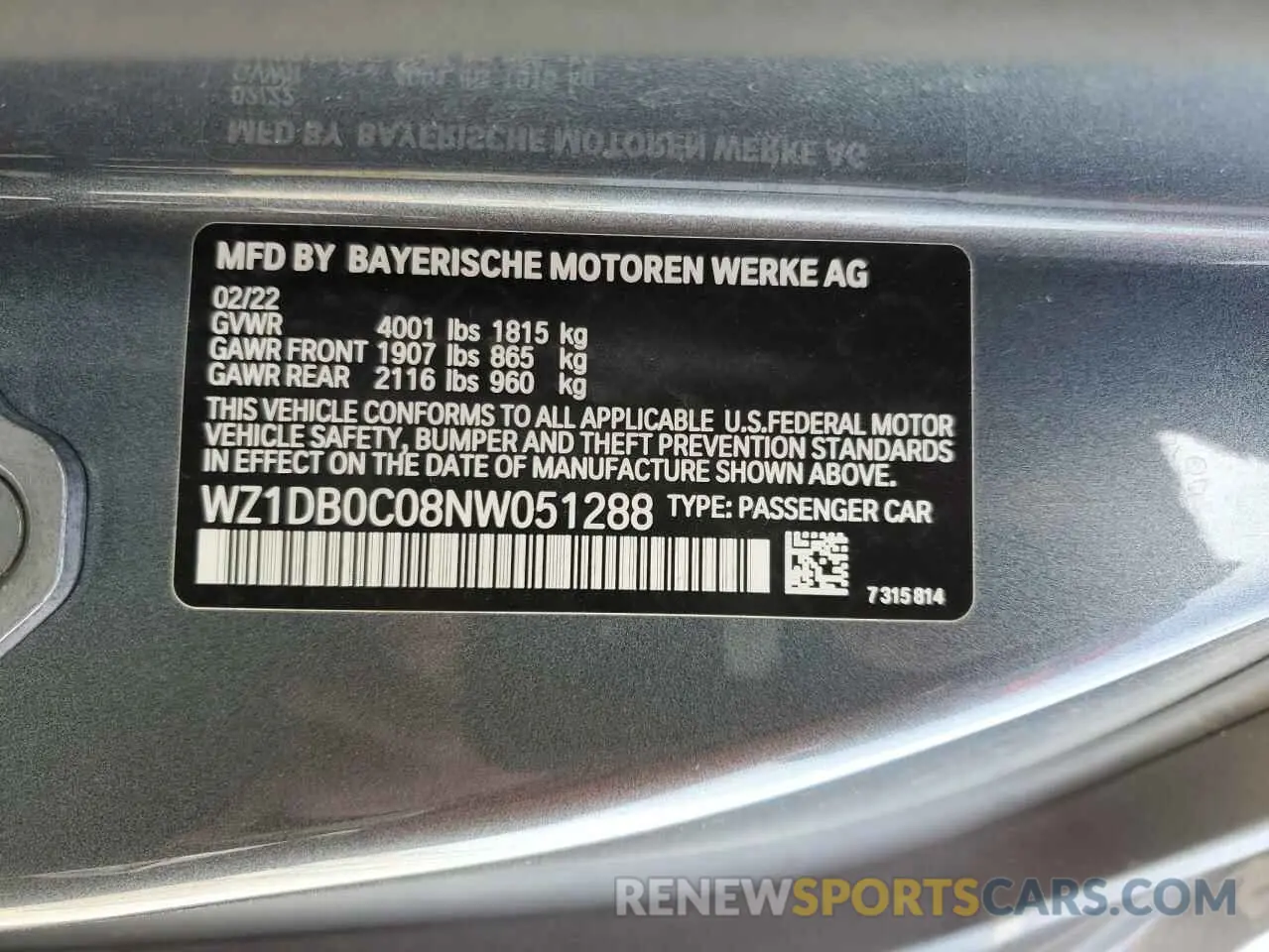 12 fotografías del automóvil dañado WZ1DB0C08NW051288 TOYOTA SUPRA 2022