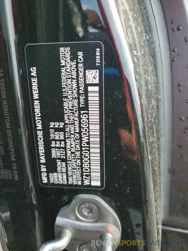 12 fotografías del automóvil dañado WZ1DB0G01PW056961 TOYOTA SUPRA 2023