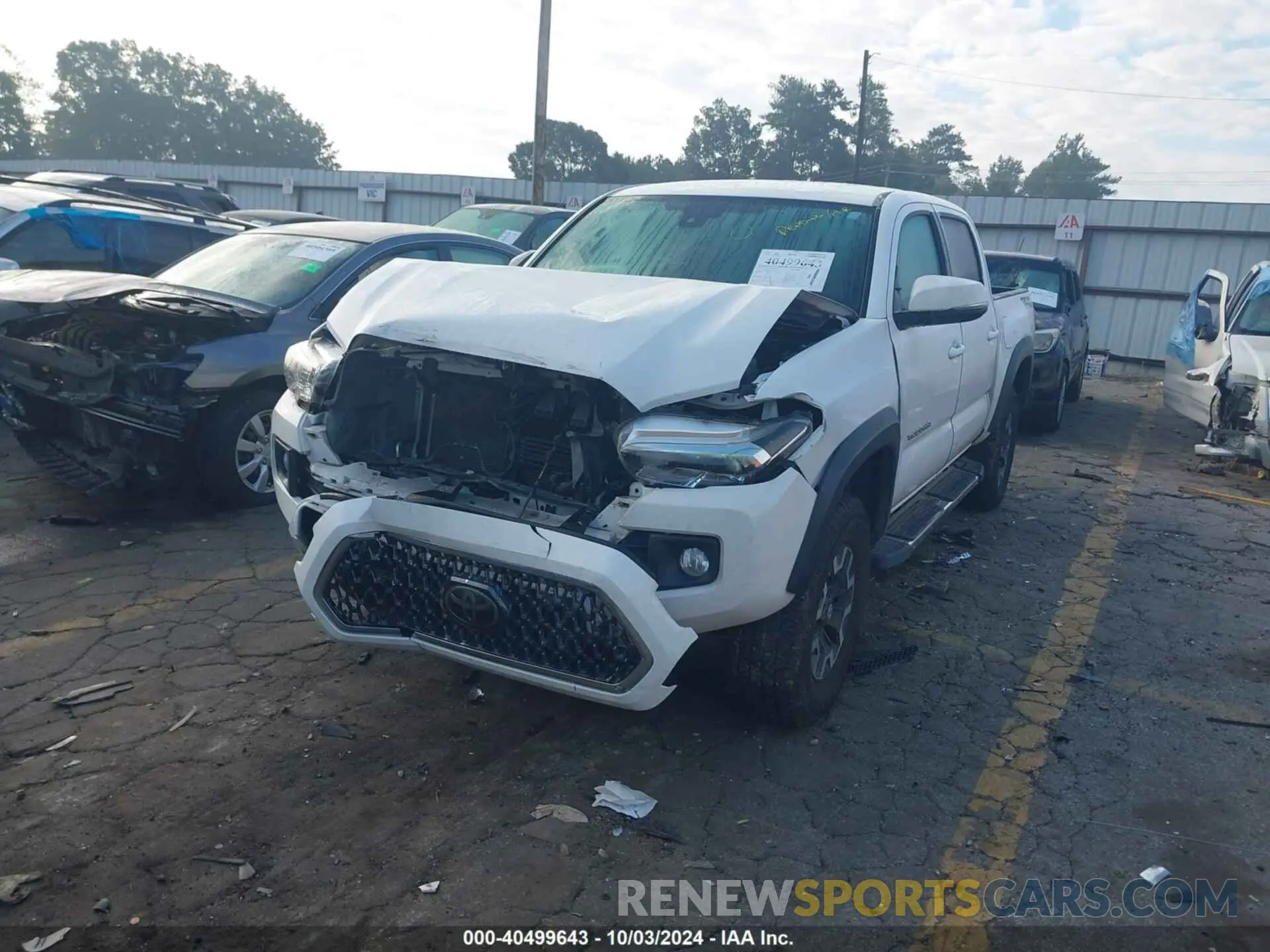 2 fotografías del automóvil dañado 3TMAZ5CN6KM091273 TOYOTA TACOMA 2019