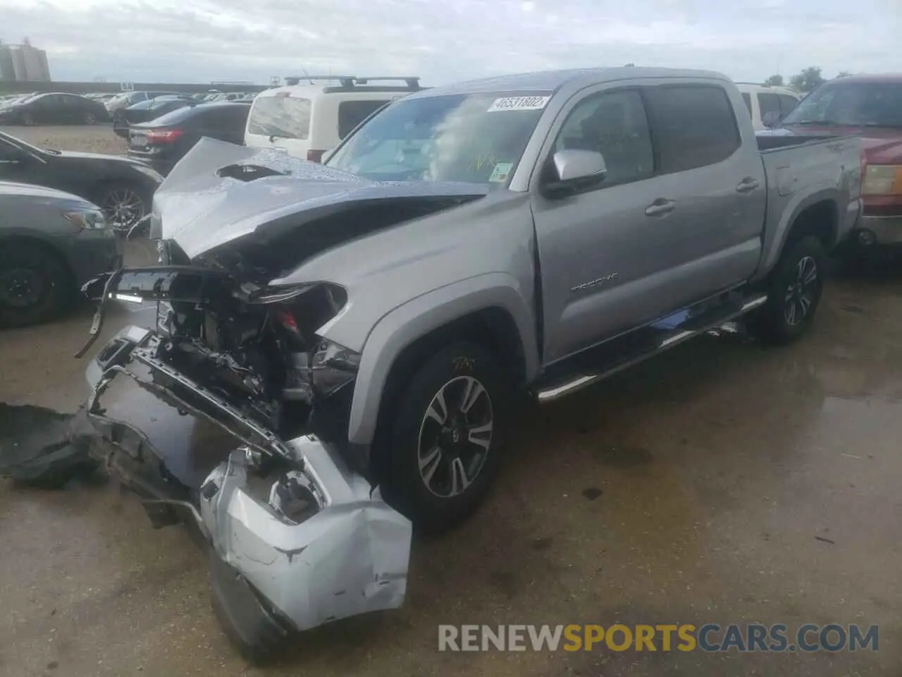 2 fotografías del automóvil dañado 3TMAZ5CN9KM095236 TOYOTA TACOMA 2019