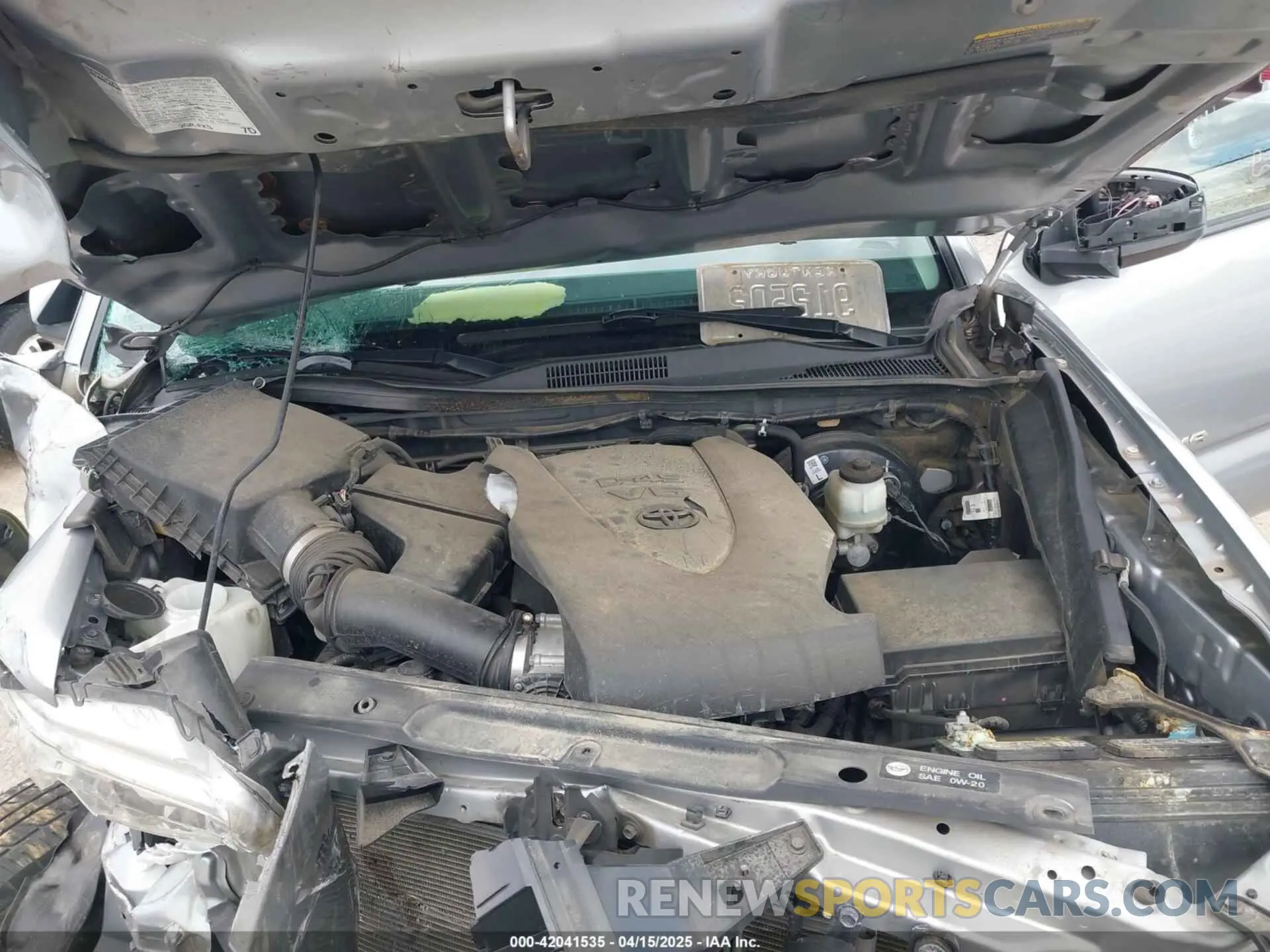 10 fotografías del automóvil dañado 3TMCZ5AN0KM280271 TOYOTA TACOMA 2019
