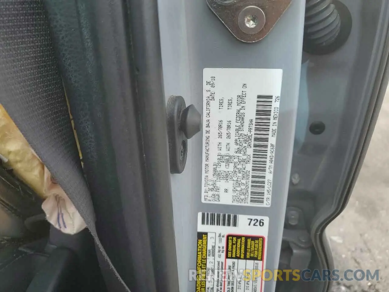 14 fotografías del automóvil dañado 3TMCZ5AN2KM192032 TOYOTA TACOMA 2019