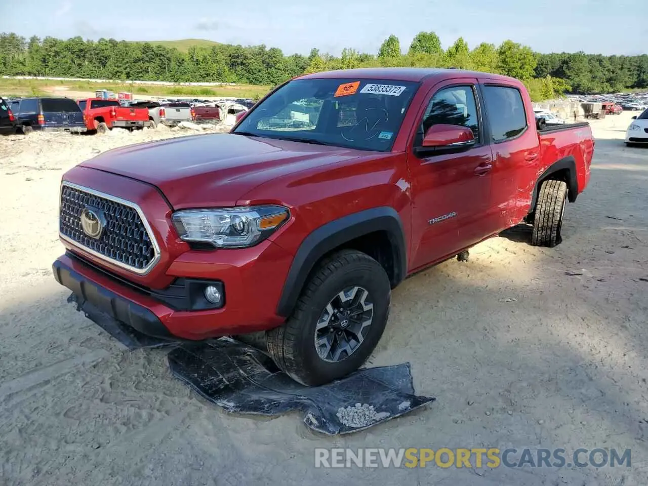 2 fotografías del automóvil dañado 3TMCZ5ANXKM251800 TOYOTA TACOMA 2019