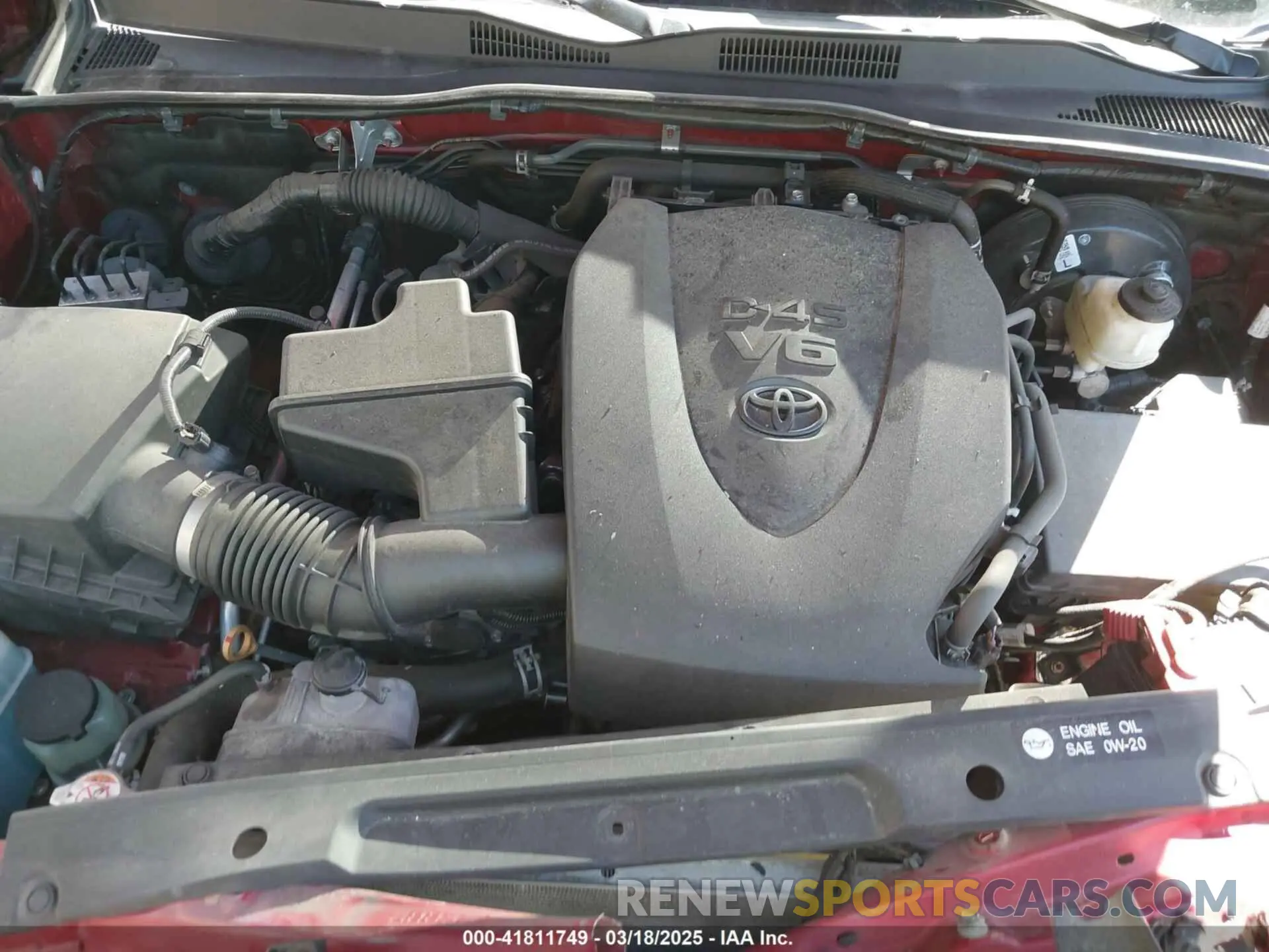 10 fotografías del automóvil dañado 3TMCZ5ANXKM279726 TOYOTA TACOMA 2019