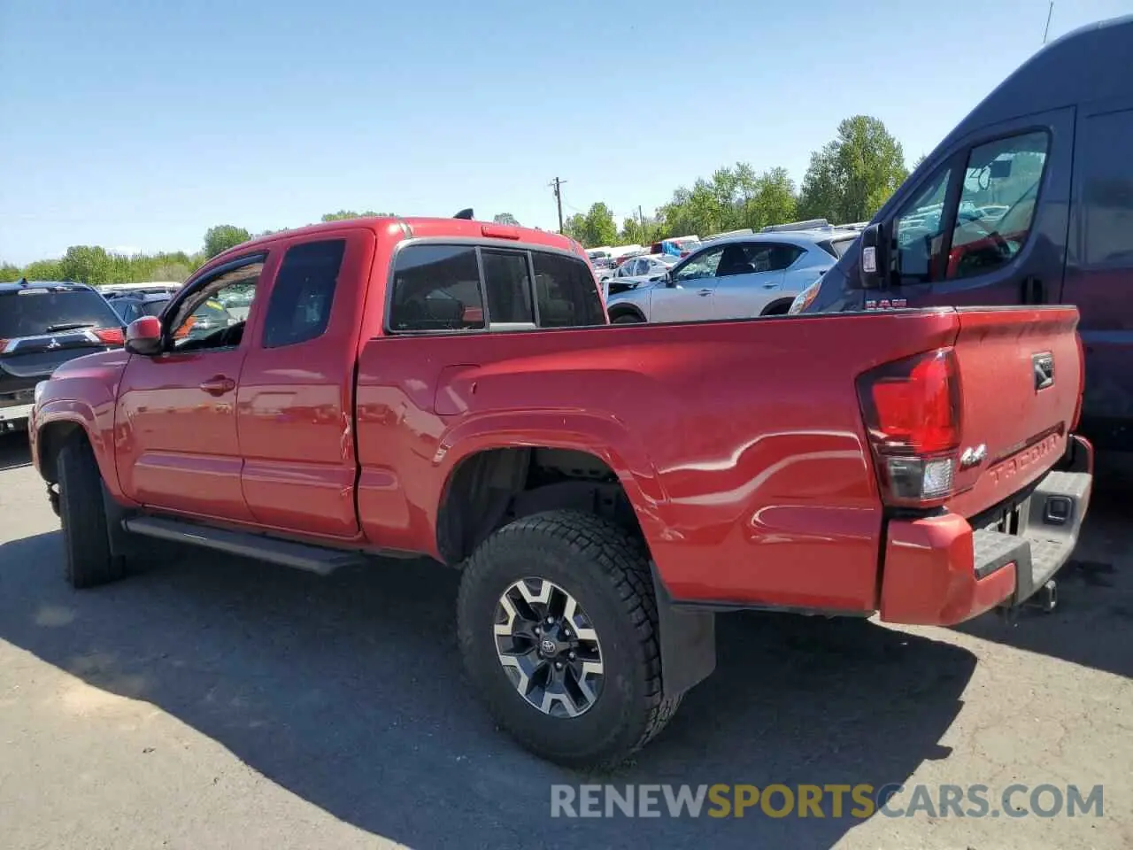 2 fotografías del automóvil dañado 5TFSX5EN8KX065520 TOYOTA TACOMA 2019
