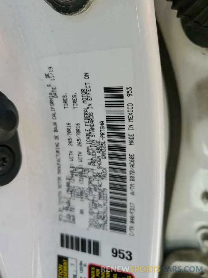 12 fotografías del automóvil dañado 3TMAZ5CN1LM122379 TOYOTA TACOMA 2020