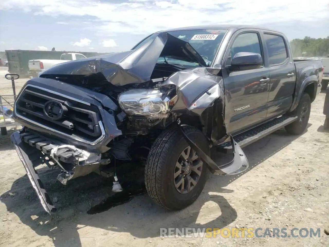 2 fotografías del automóvil dañado 3TMCZ5AN0LM347338 TOYOTA TACOMA 2020