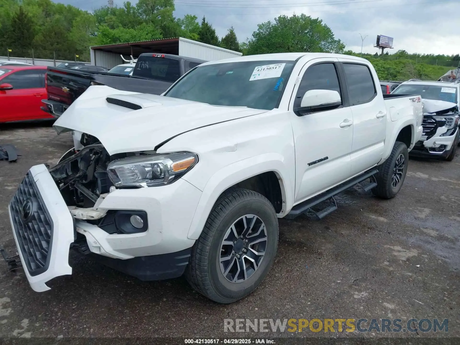 2 fotografías del automóvil dañado 3TMCZ5AN1LM337904 TOYOTA TACOMA 2020