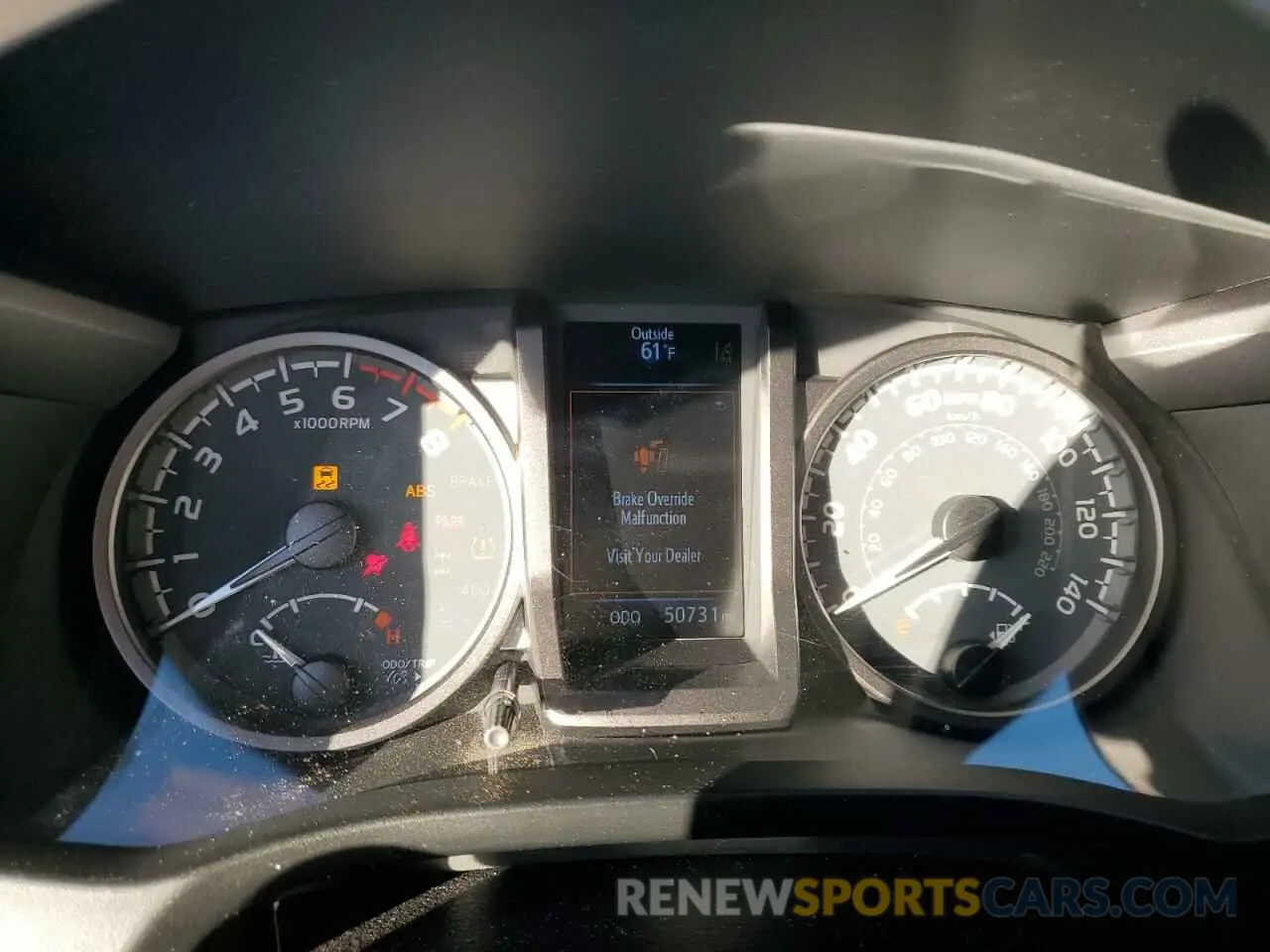 9 fotografías del automóvil dañado 3TMCZ5AN6LM336439 TOYOTA TACOMA 2020