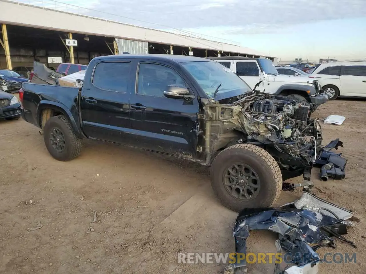 4 fotografías del automóvil dañado 3TMCZ5AN9LM332823 TOYOTA TACOMA 2020
