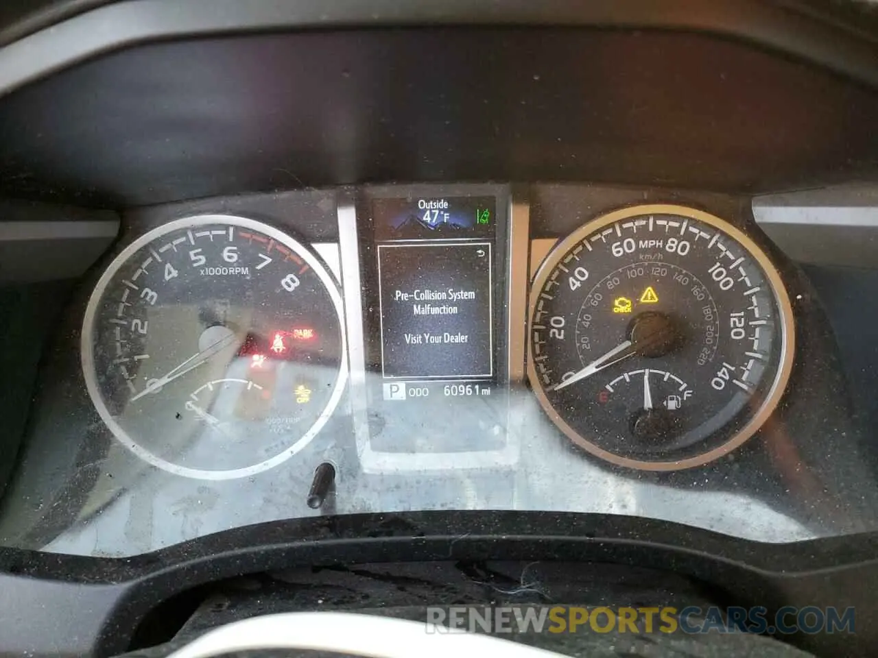 9 fotografías del automóvil dañado 3TMCZ5AN9LM332823 TOYOTA TACOMA 2020