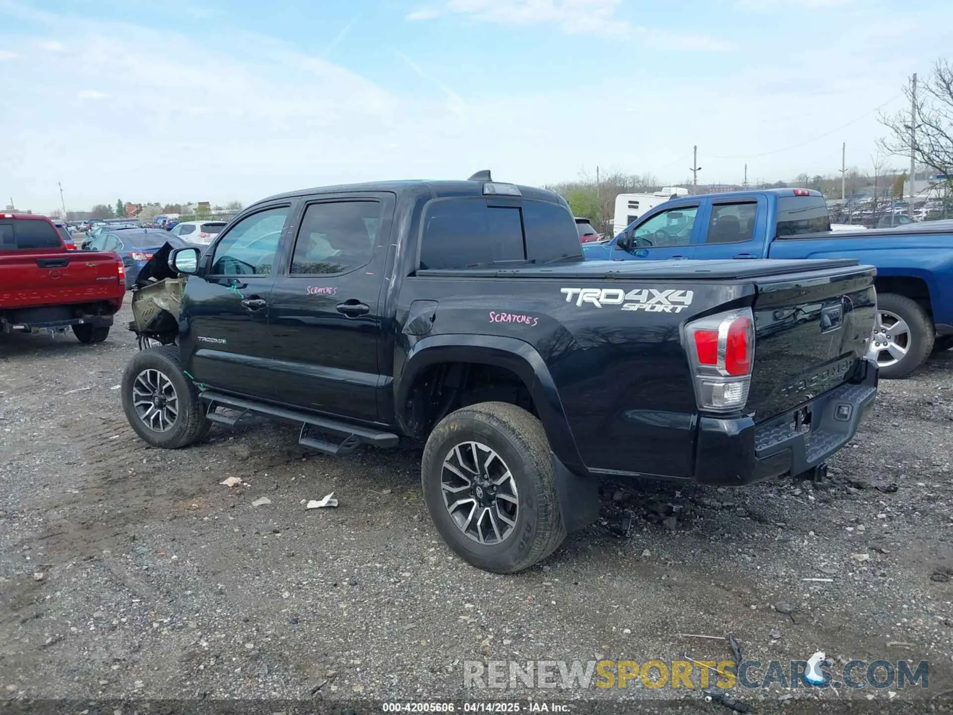 3 fotografías del automóvil dañado 3TMCZ5ANXLM317814 TOYOTA TACOMA 2020