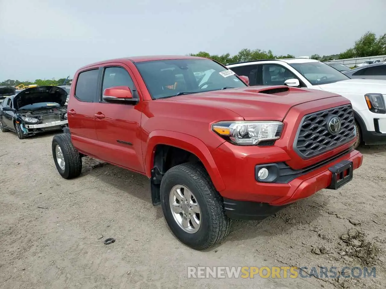 4 fotografías del automóvil dañado 3TMCZ5ANXLM343376 TOYOTA TACOMA 2020